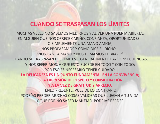 Cuando se transpasan los limites